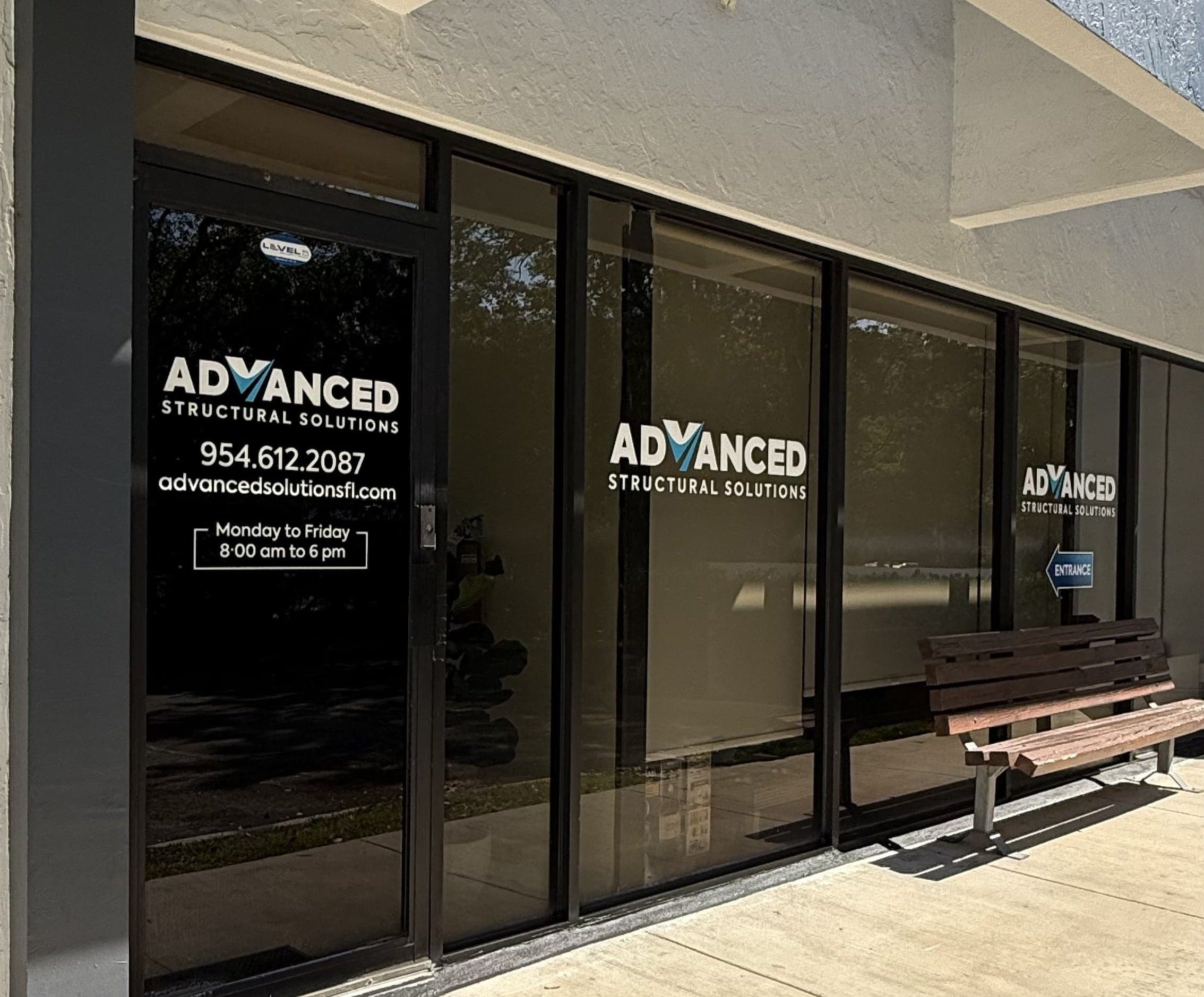 Advanced Structural Solutions office entrance in Fort Lauderdale