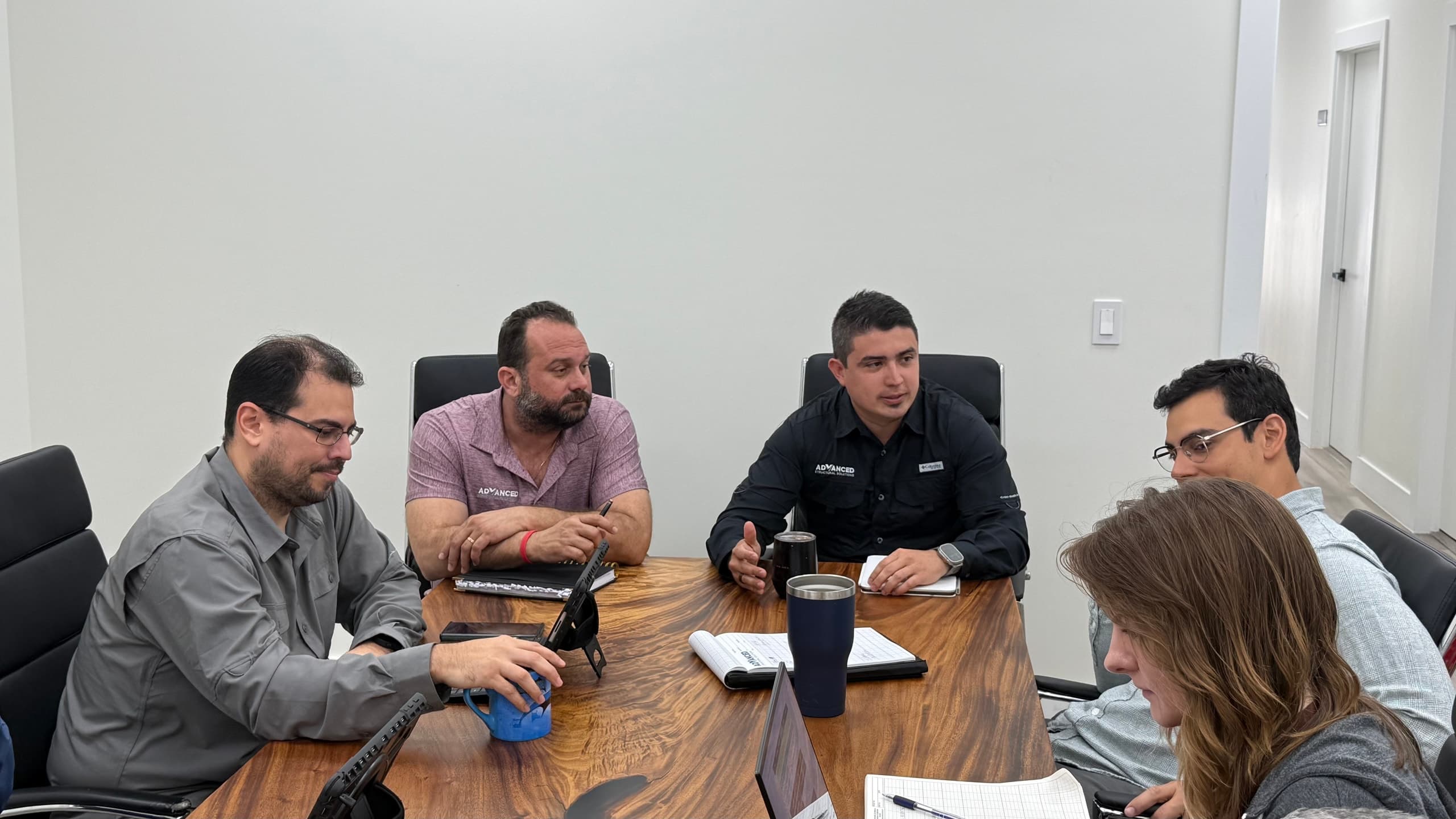 The Advanced Structural Solutions team in a project meeting